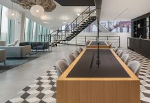 Karndean Designflooring transforms Nova North into a modern office oasis with bespoke flooring