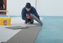 Innovative carpet tile tackifier by F Ball and Co