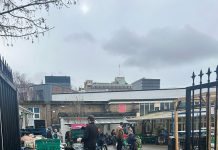 Loughton installs flooring for Euston Foodbank