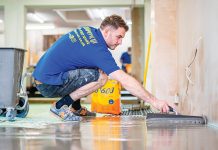 Showroom-ready: F. Ball’s Stopgap 1600 delivers a flawless underfloor heating finish